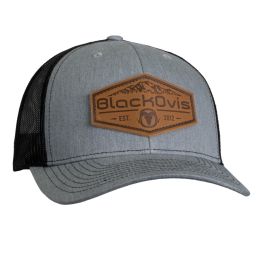 BlackOvis Leather Patch Trucker Hat