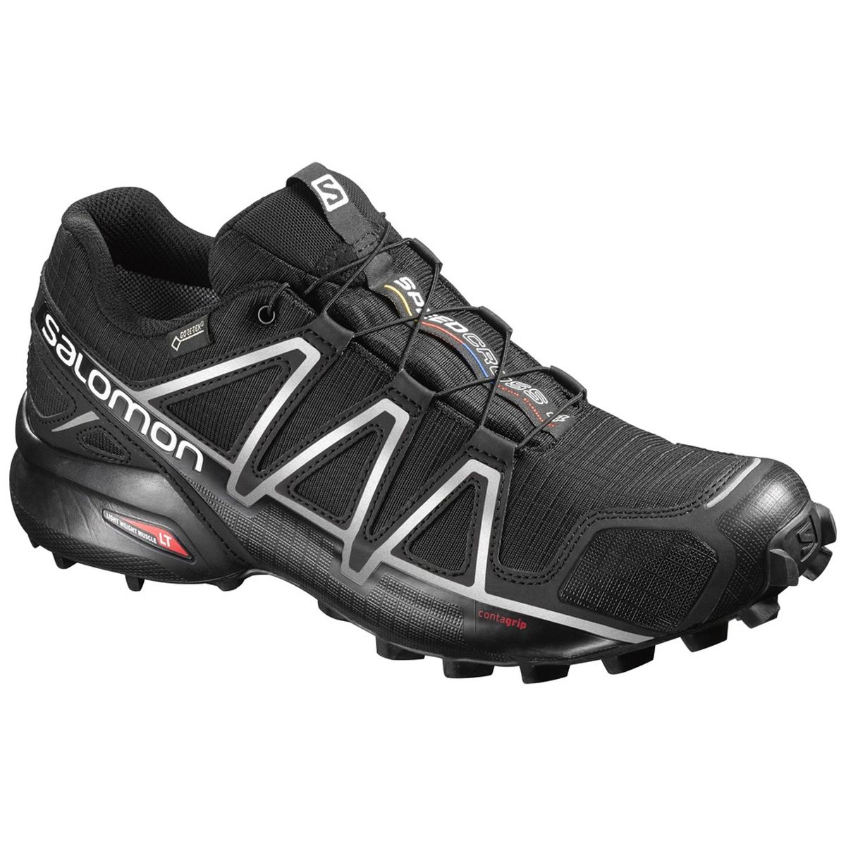 Salomon XA Speedcross 4 383097 Mens 9.5 Black Metallic Trail Shoes