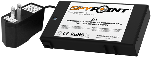 Spypoint Lithium Ion Replacement Battery Pack with Charger